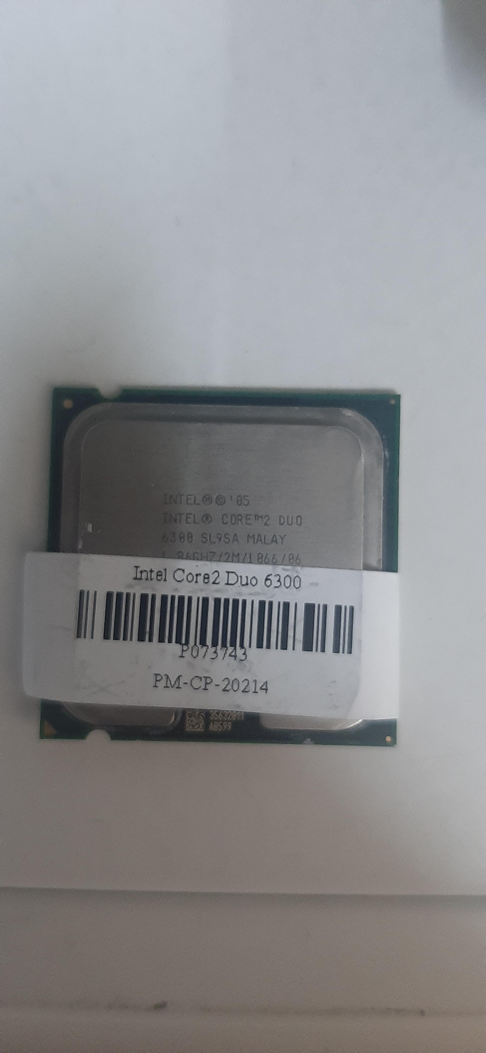 ซีพียู มือสอง Intel Core2 Duo 6300 ประกันร้าน Socket LGA775 Max Boost Frequency 1.86 GHz