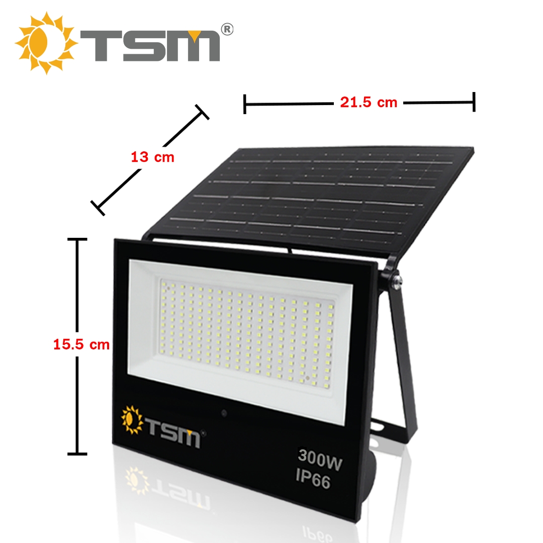 สปอร์ตไลท์ All in one รุ่น TSM-FD แผงโมโน ชาร์จไฟ แม้ในวันที่ไม่มีแดด Motion sensor ทนแดด ทนฝน ไฟหน้าบ้าน