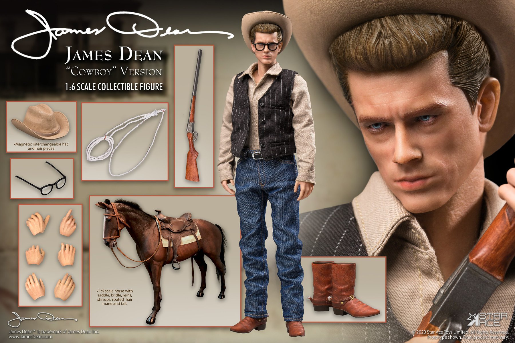 [สั่งจอง]STAR ACE Toys SA0088/0089 1/6 scale : James Dean [Cowboy Version]