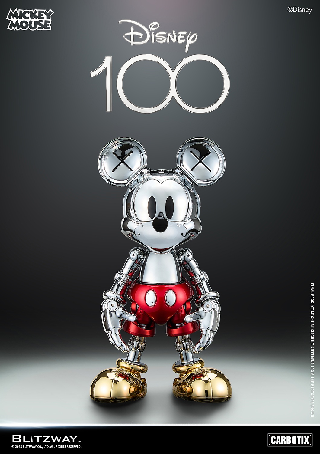 [สั่งจอง]BLITZWAY BW-CA-10508 : Carbotix - D100 Mickey Mouse （Chrome Ver.）