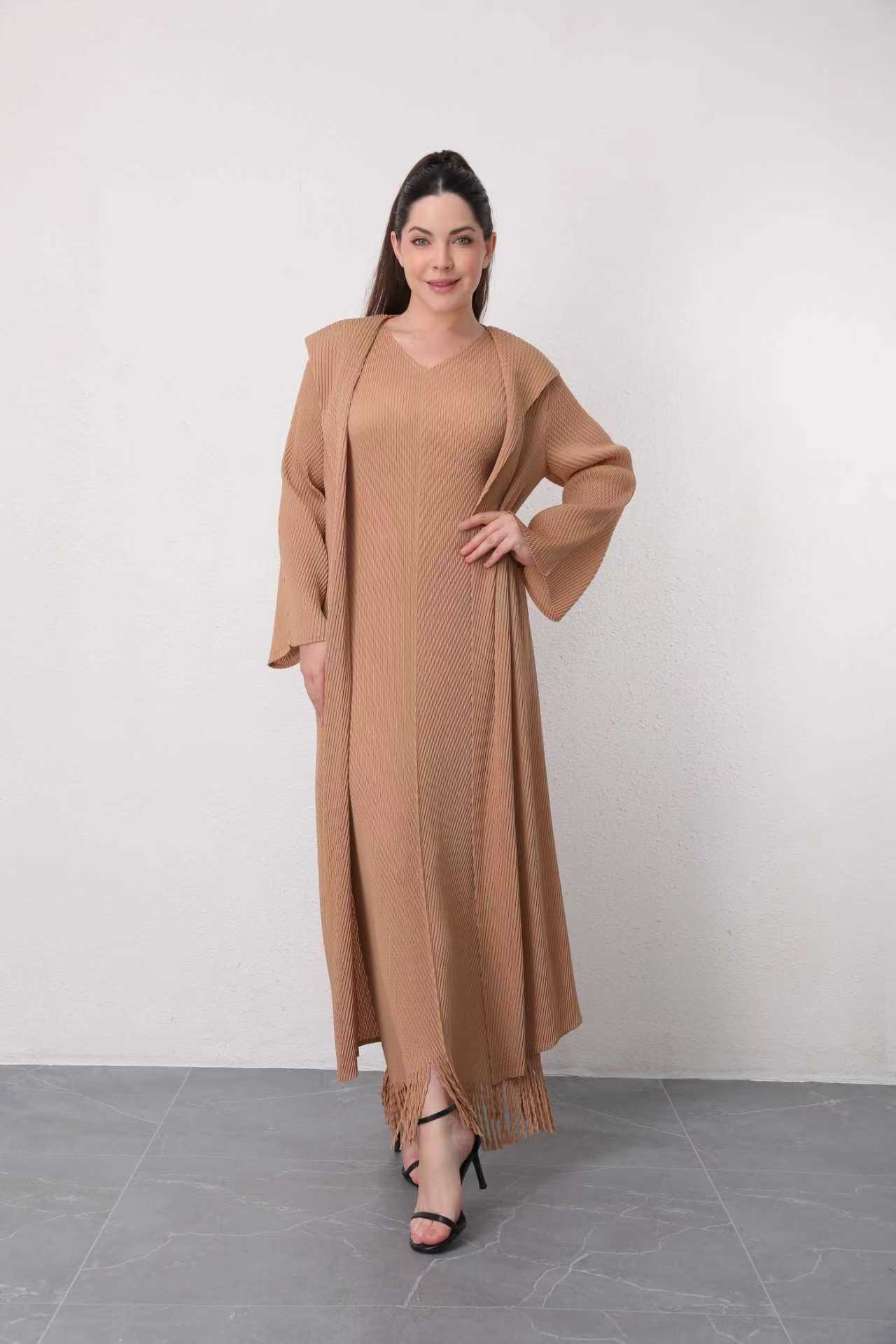 2MUAY รุ่น GA2001 FRINGE MAXI PLEATED SET 5 สี FREE SIZE