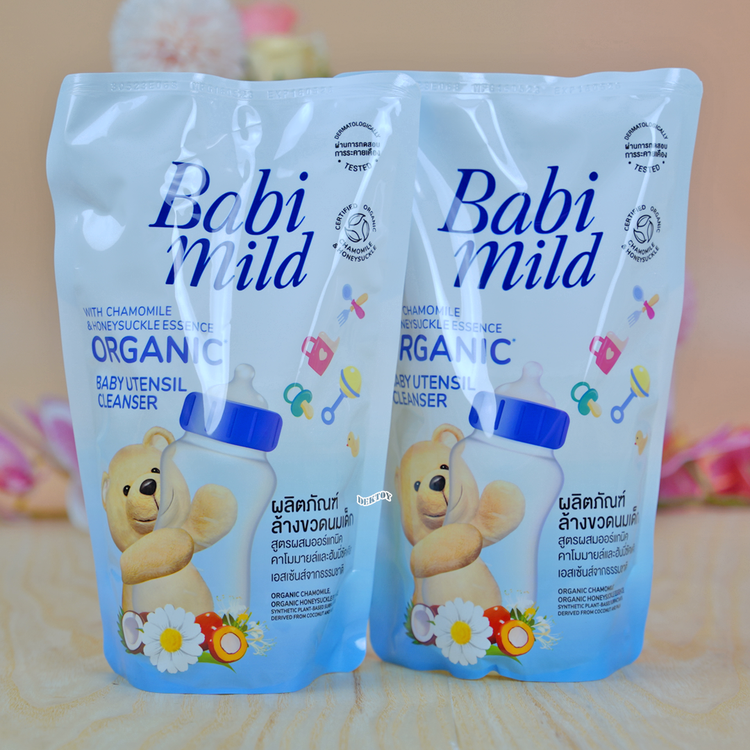 2 ถุง Babimild เบบี้มายด์ น้ำยาล้างขวดนมชนิดเติมรีฟิล 570 มล.