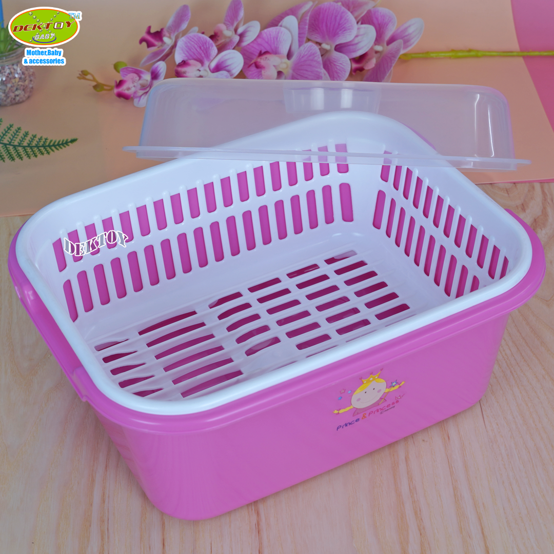 NANNY แนนนี่ ที่คว่ำขวดนมมีฝาปิดแนนนี่ N216 สีชมพู