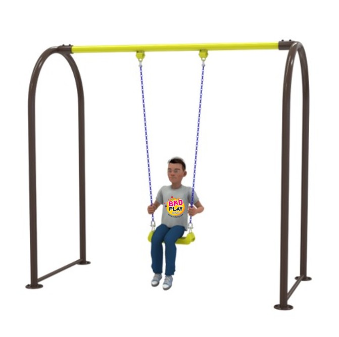 เครื่องเล่นสนามกลางแจ้ง โครงสร้างเหล็ก ชิงช้า1ที่นั่ง ราคาต่อ 1 แบบ อนุบาล มาตรฐาน มอก. Outdoor Playground, ราคาโรงงาน ผลิตในไทย สั่งทำตามสีที่ต้องการได้