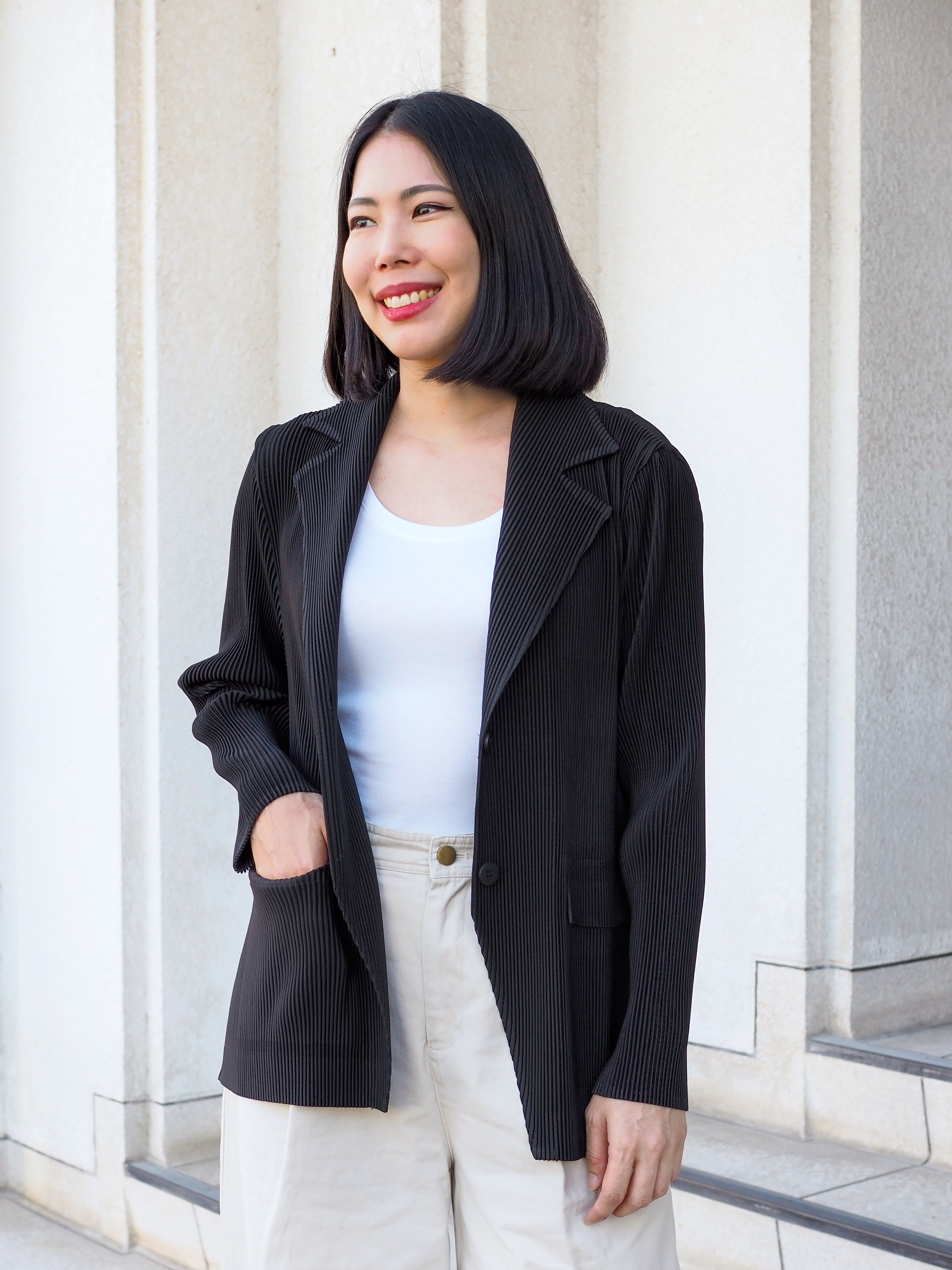 เพิ่มสีใหม่!! 2MUAY รุ่น GJO5131-9 เสื้อคลุมพลีทคุณภาพ THICK V NECK LONG SLEEVE PLEATED CARDIGAN 10 สี FREE SIZE