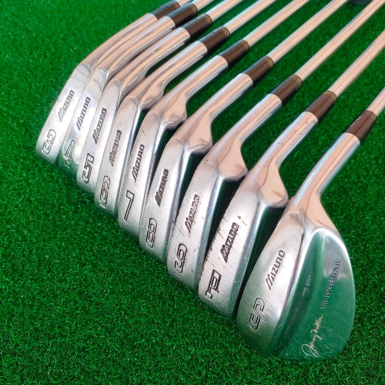 ชุดเหล็ก MIZUNO THE PROFESSIONAL มีเหล็ก 3-9 เเละ PW SW ก้าน MIZUNO เดิมๆ สวย เหล็ก FORGED JAPAN