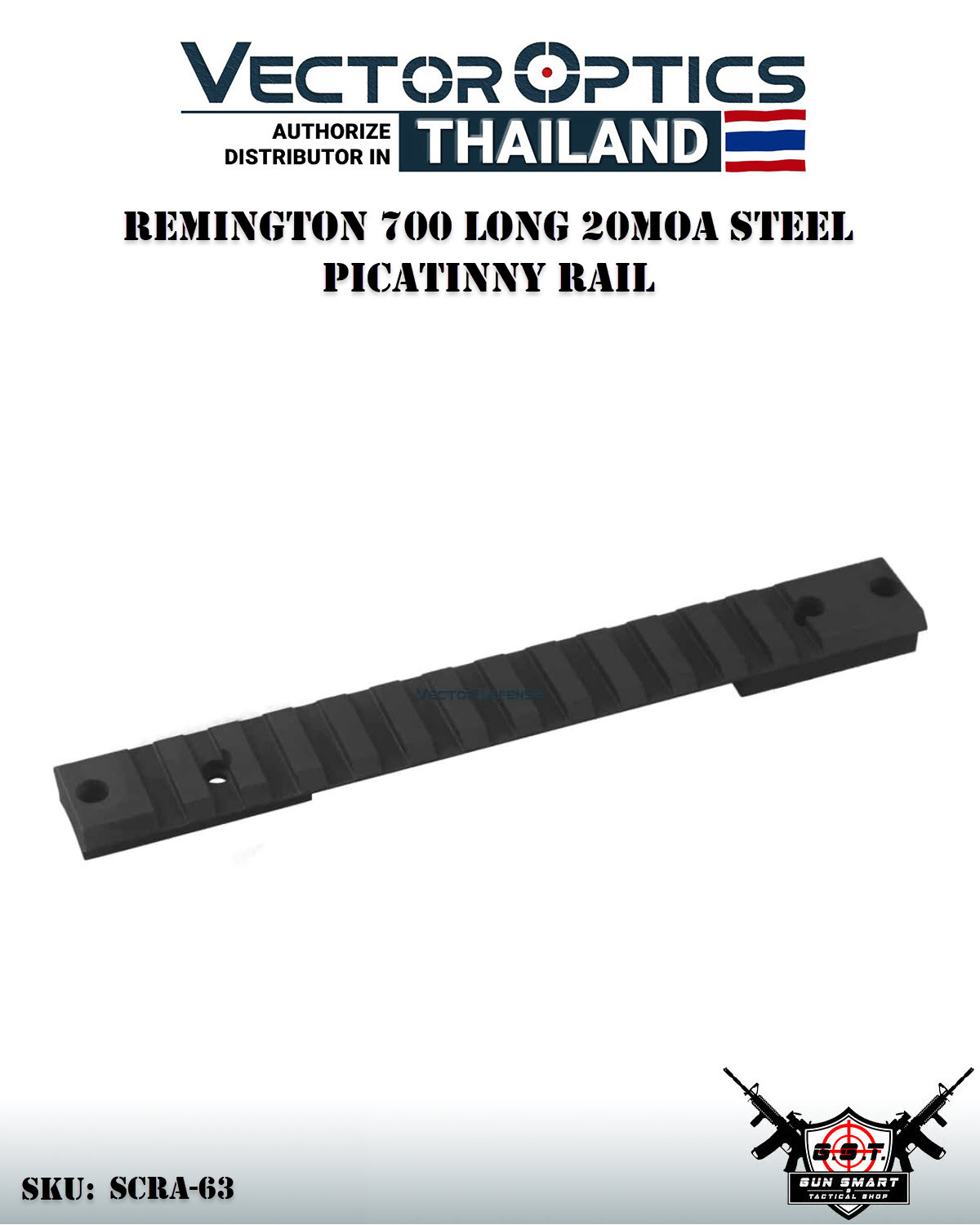 REMINGTON 700 LONG 20MOA STEEL PICATINNY RAIL