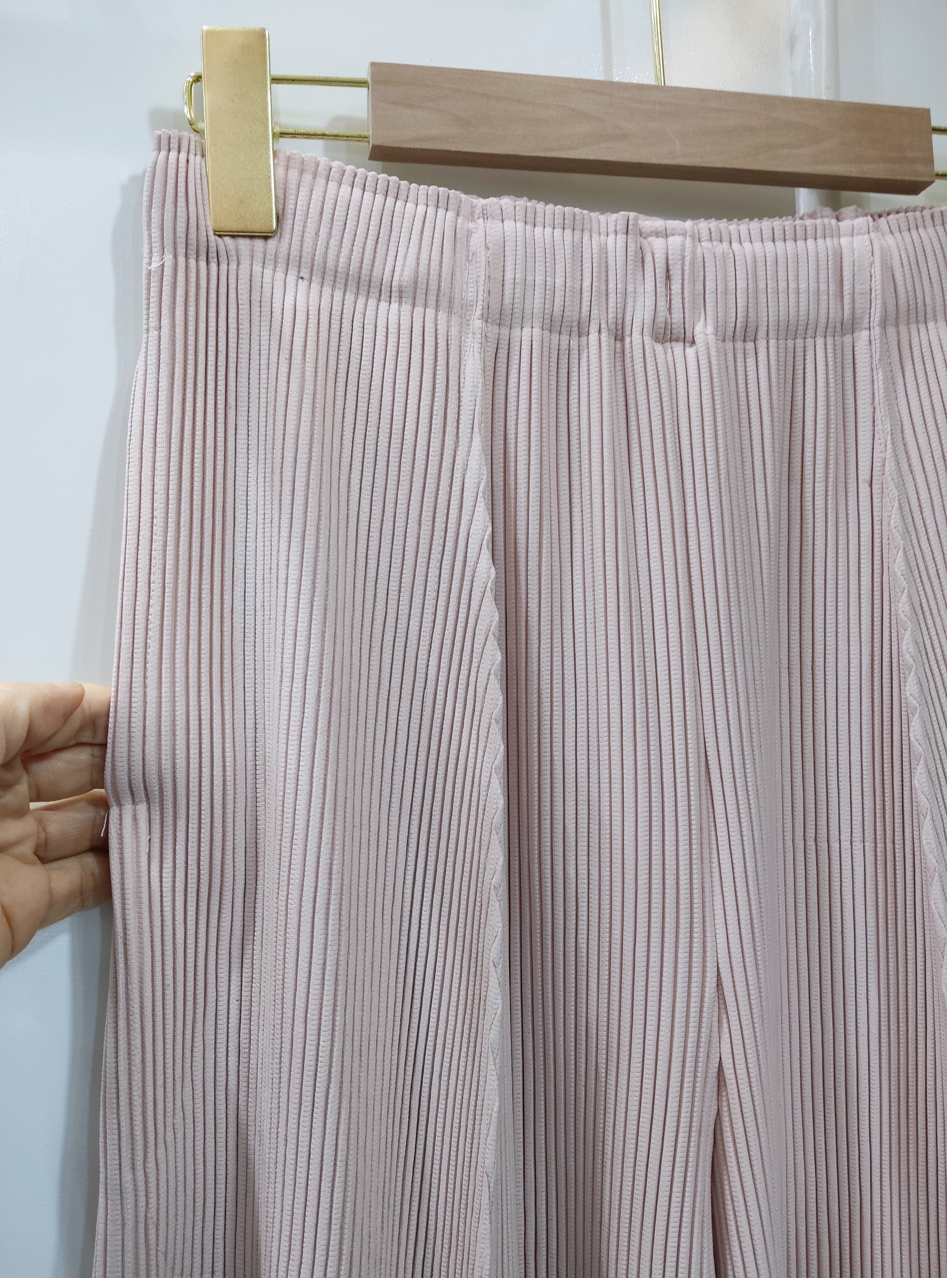 ยาว 32 นิ้ว 2MUAY รุ่น GJO1805 กางเกงพลีทคุณภาพ THICK WIDE LEG PLEATED PANTS 9 สี FREE SIZE