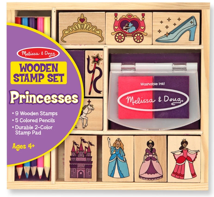 ชุดแสตมป์พร้อมหมึก รุ่นเจ้าหญิง เสริมสร้างจินตนาการ การเรียนรู้ Stamp Set Princess Melissa&Doug, ของเล่นเสริมพัฒนาการ, ของเล่น