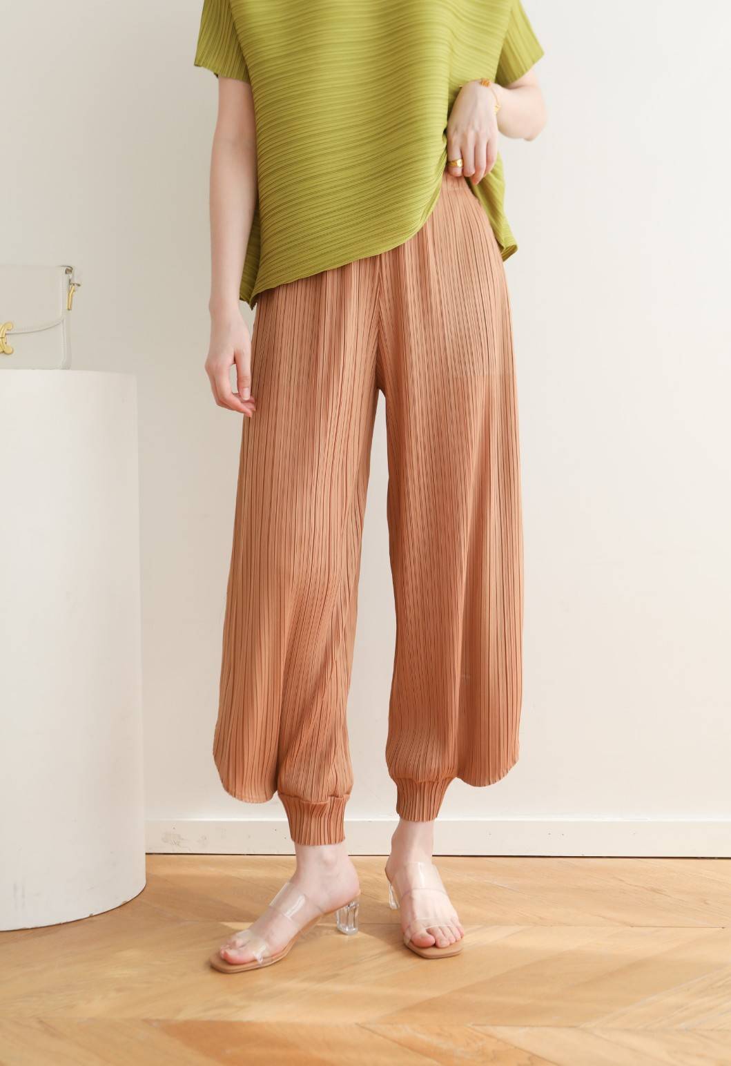 2MUAY รุ่น GJO3223 GENIE PLEATED PANTS กางเกงจินนี่ กางเกงพลีทคุณภาพ 10สี FREE SIZE