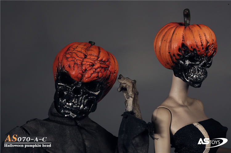 [สั่งจอง]ASTOYS 1/6 : Halloween Skull Pumpkin Head Carving