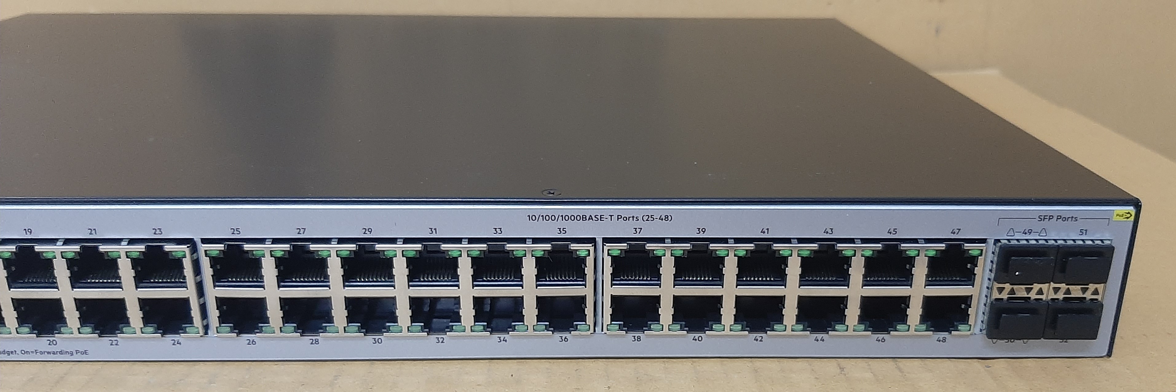สวิตช์สินค้ามือสอง สภาพดี HPE OfficeConnect 1820-48G-PoE+ (J9984A) ประกันร้าน 1 เดือน