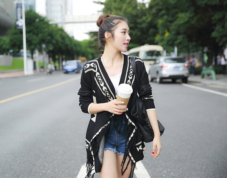 เสื้อกันหนาว เสื้อคลุมคาร์ดิแกน สไตล์ผ้าคลุมไหล่ สุดเก๋ ผ้าเนื้อดี ตามแบบ