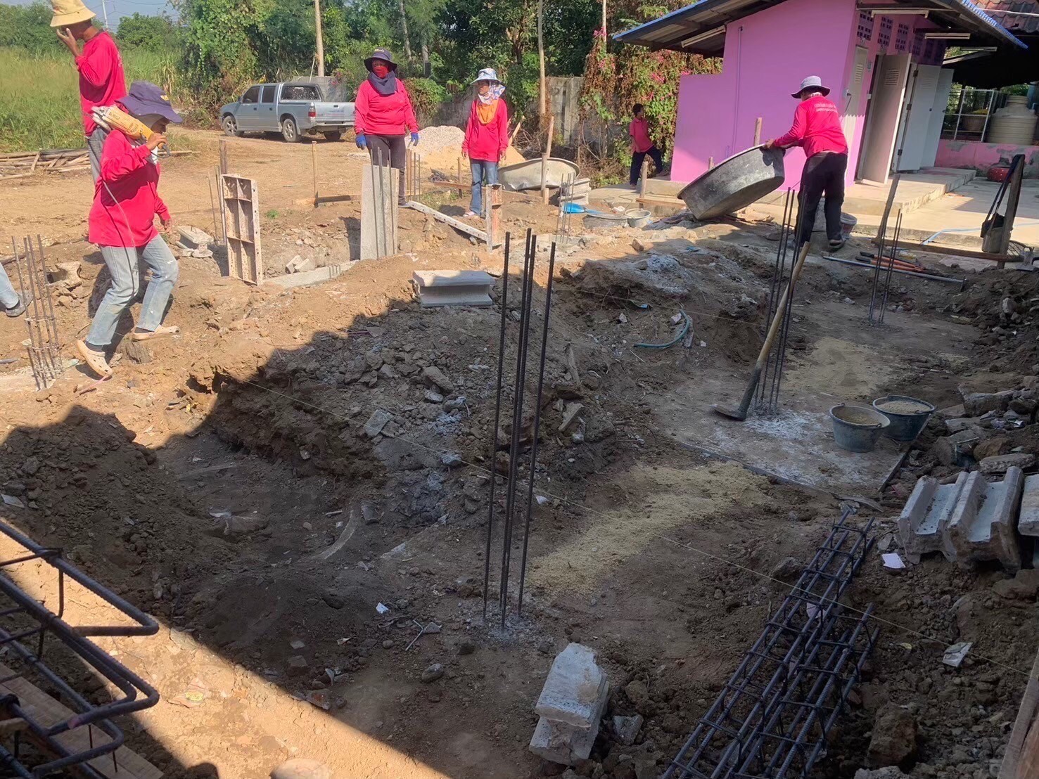 งานสร้างห้องน้ำ รร.วัดหนองเสือ อ.บ้านโป่งจ.ราชบุรี