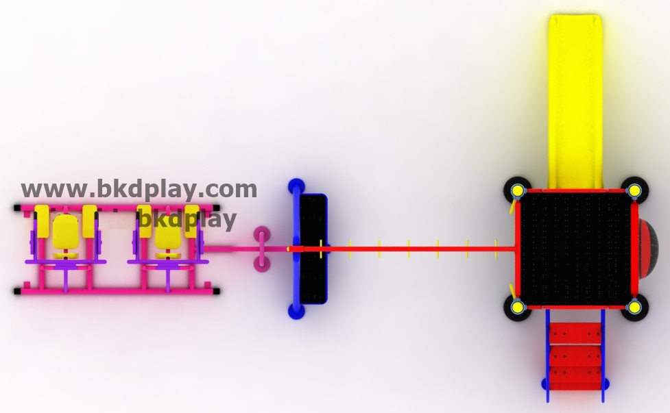 ชุดหอสไลด์80 บาร์โหน+ห่วงโหน +ยกน้ำหนักบัดดี้ เครื่องเล่นสนามกลางแจ้ง เครื่องเล่นสนามเหล็ก พร้อมเครื่องออกกำลังกายเด็ก สั่งทำ 15-20 วัน ขนาด 400x630x220 ซม.