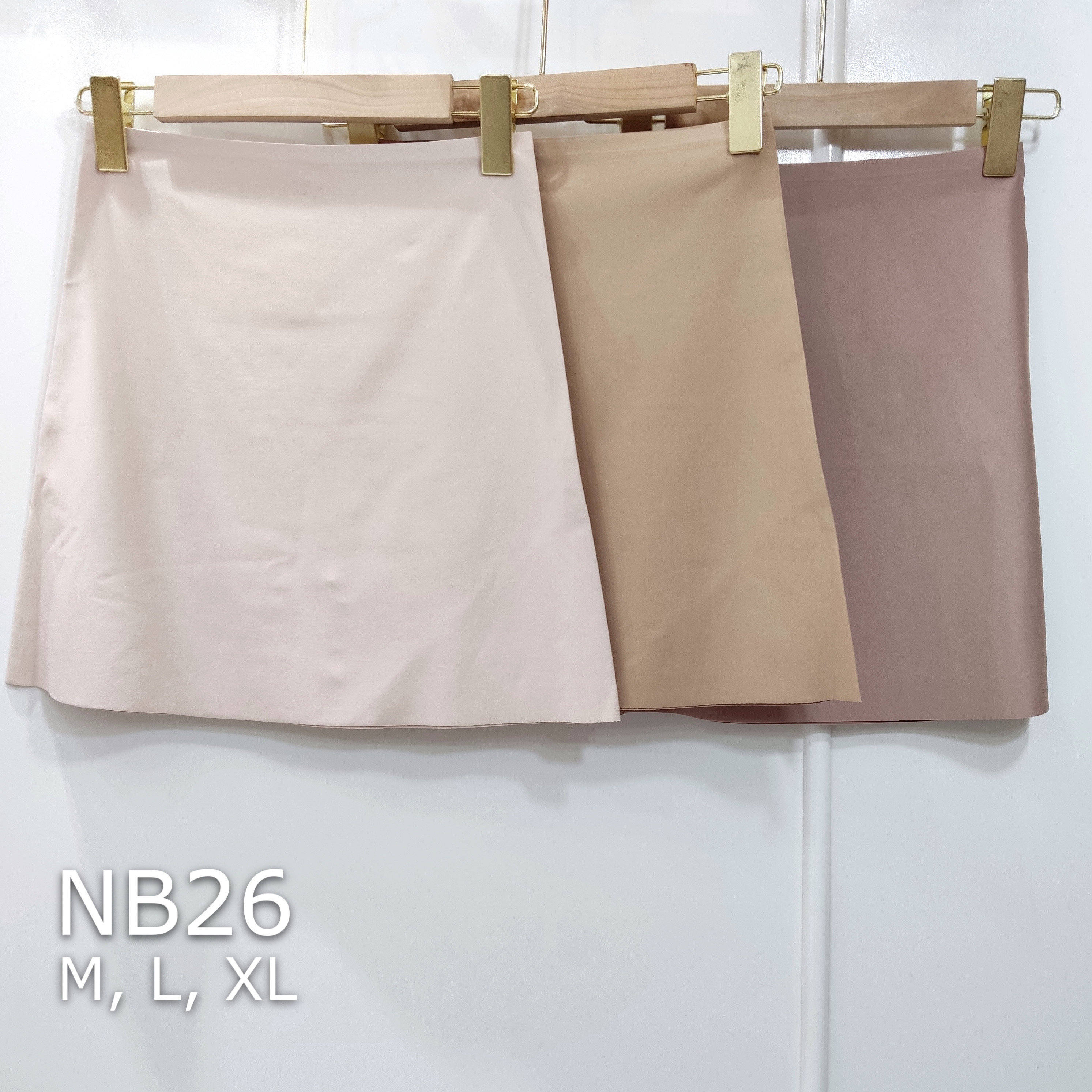 2MUAY SEAMLESS UNDERWEAR กระโปรงซับใน ซับในกันโป๊ ไร้ตะเข็บ ใส่สบาย Lined skirt 3 สี SIZE M, L, XL รุ่น NB26