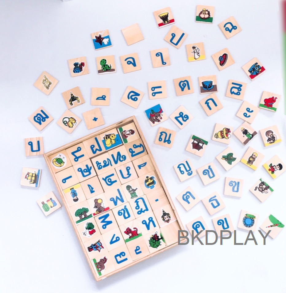 จับคู่ภาพ-พยัญชนะ สระ(105 ชิ้น), ของเล่น, ของเล่นเด็ก, จิ๊กซอว์, ตัวต่อ, สอนอ่าน , ของเล่นเสริมพัฒนาการ