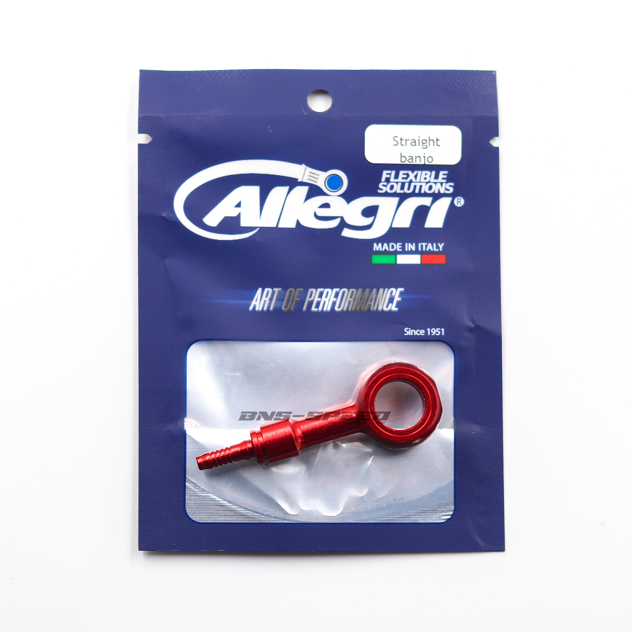 หัวเบรค Allegri Straight Banjos - Red