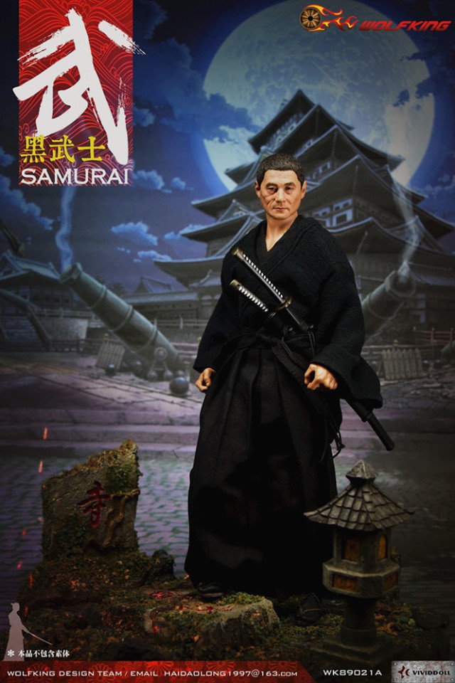 [สั่งจอง]WOLFKING 1/6 WK89021 A/B/C/D Black Samurai Custom Kit