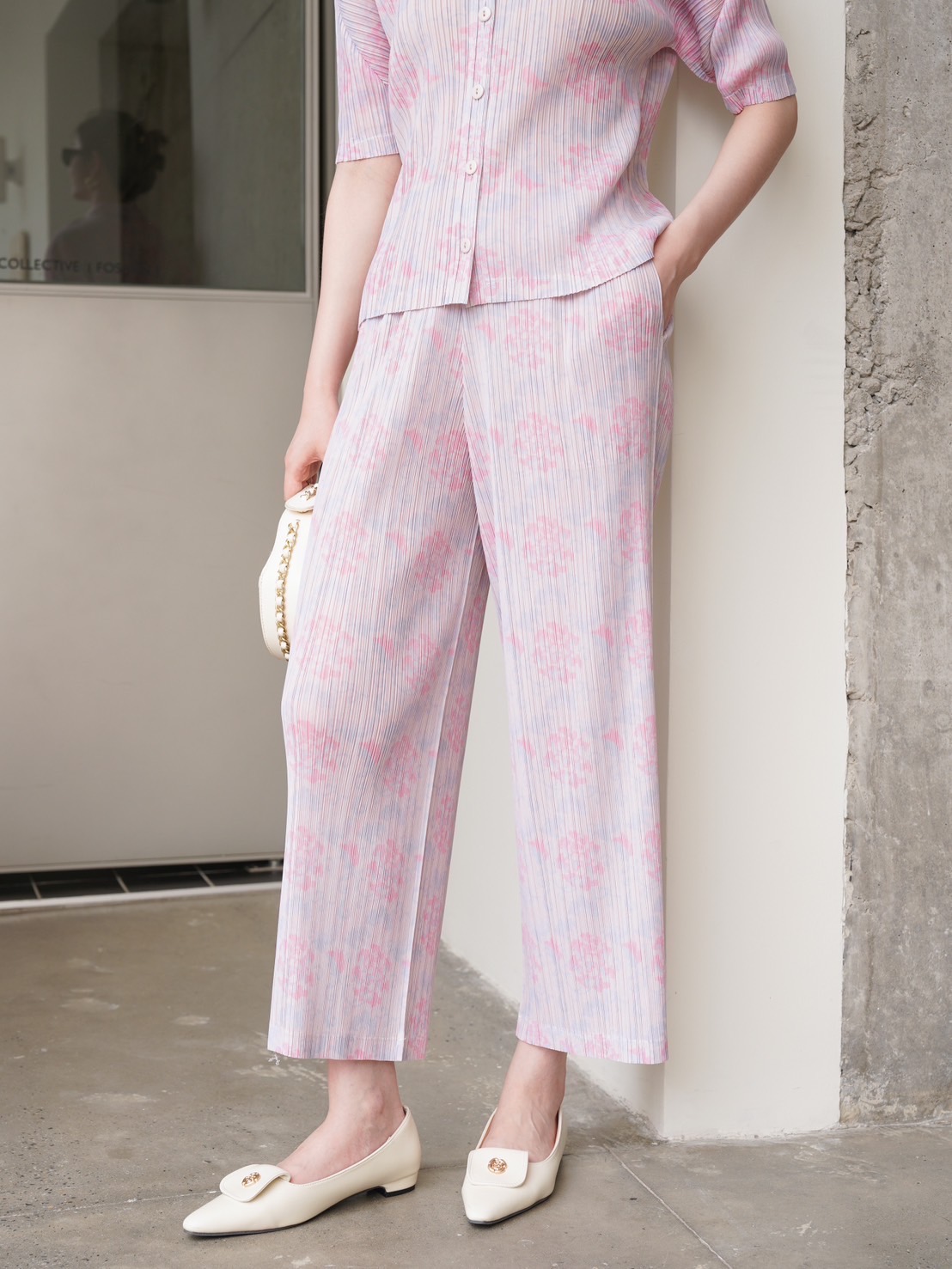 ปรับราคาลง20%!! ยาว 35นิ้ว!! 2MUAY รุ่น GJO1131 กางเกงพลีทคุณภาพ STRAIGHT LEG PRINTED PLEATED PANTS 4 สี FREE SIZE
