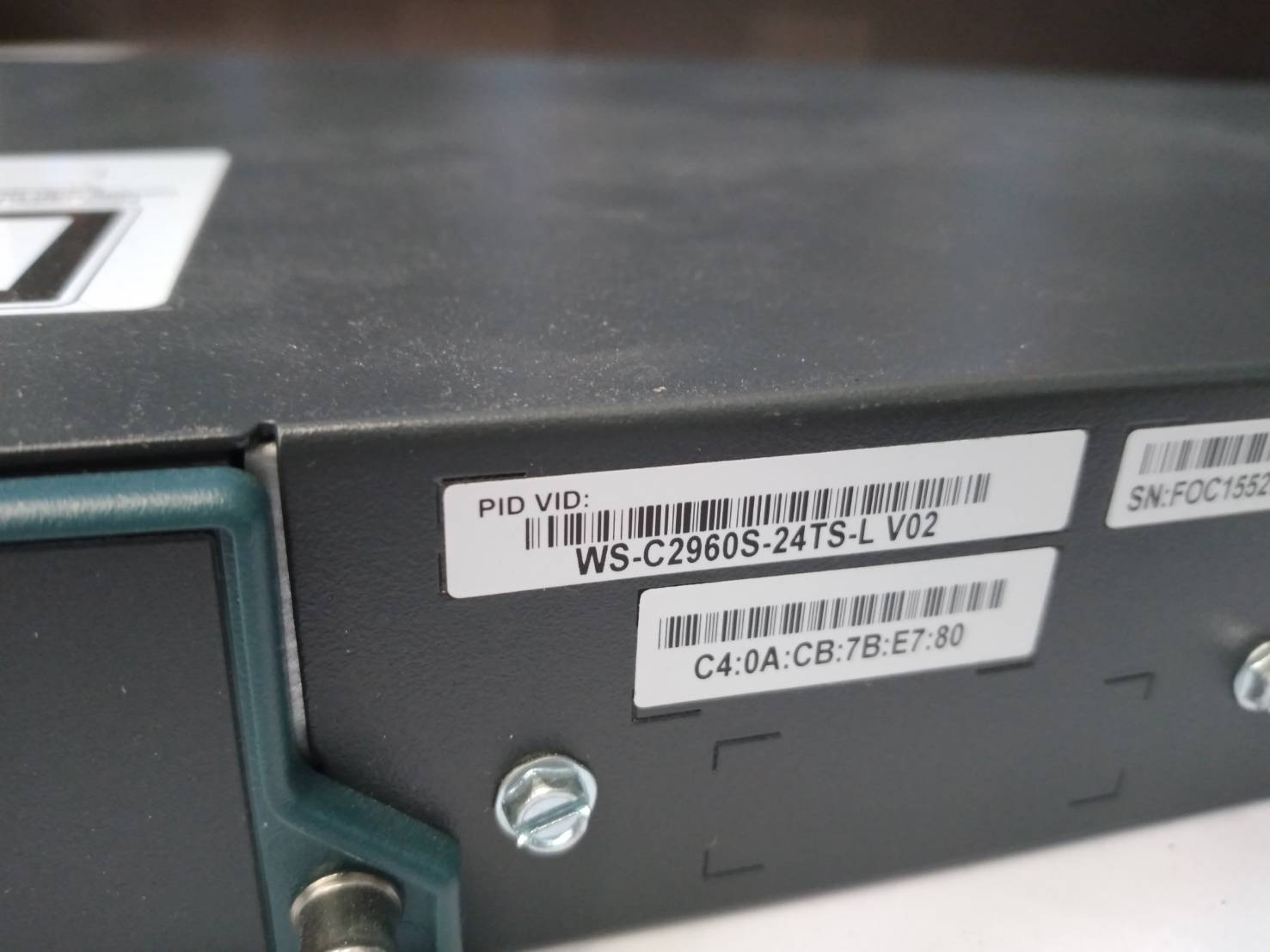 Cisco Catalyst 2960 WS-C2960S-24TS-L V02 24-Port Gigabit Switch