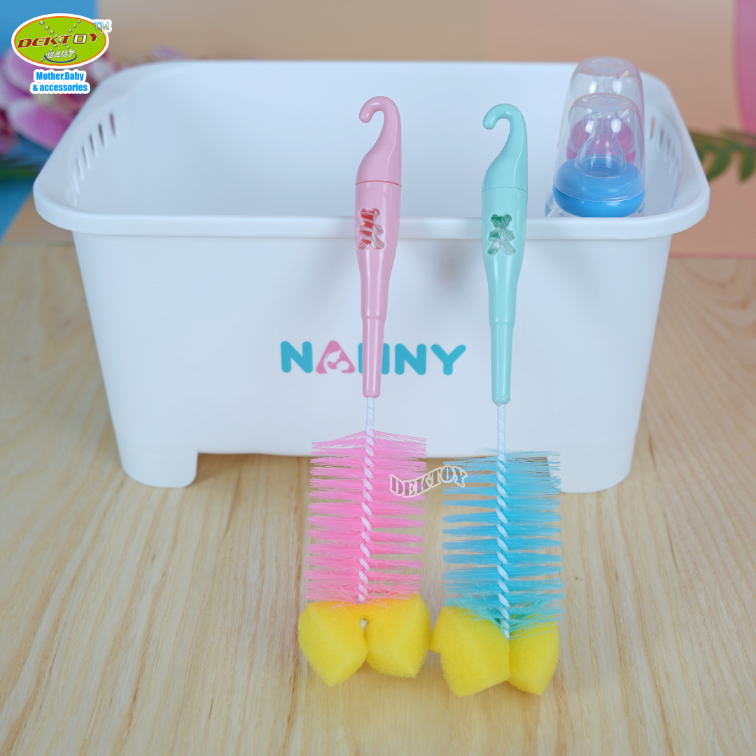 Gracekids เกรซคิดส์ เฮเธอร์ แปรงล้างขวดนมไนล่อนหัวฟองน้ำ
