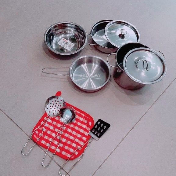 เครื่องครัวอลูมิเนียม ของเล่นเสริมพัฒนาการ ,ของเล่นเสริมทักษะ,ของเล่นเด็ก, สื่อการสอนอนุบาล