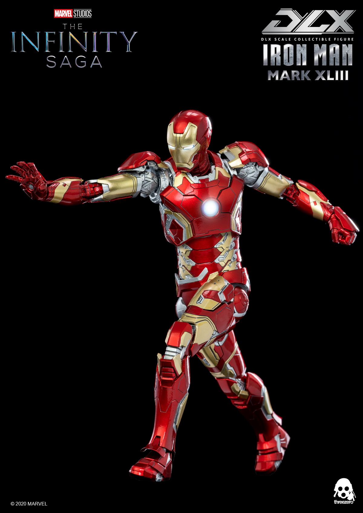 [พร้อมส่ง]Threezero DLX : Iron Man [Re-issue]- 3Z0247 : Mark43