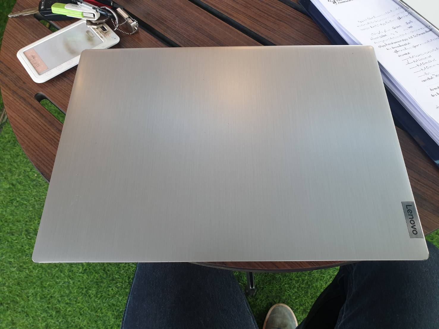 Notebook Lenovo Ryzen3 3250U Ram 4 GB SSD 256GB แบต 74%