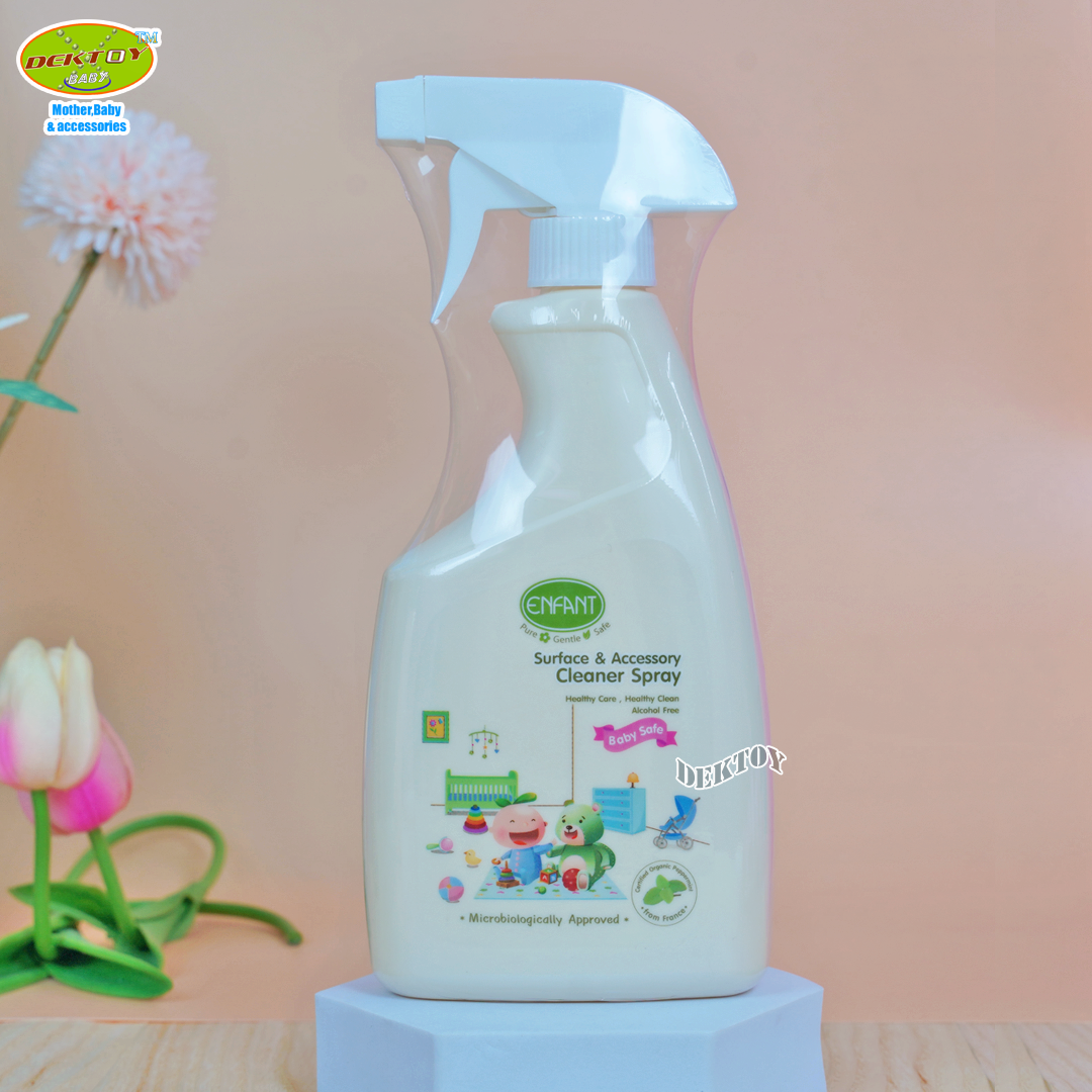 Enfant อองฟองต์ น้ำยาเช็ดทำความสะอาดของเล่นเด็กและอื่นๆ ออแกนิค เซอร์เฟซ & แอคเซสโซรี่ คลีนเนอร์ สเปรย์ 500 ml.