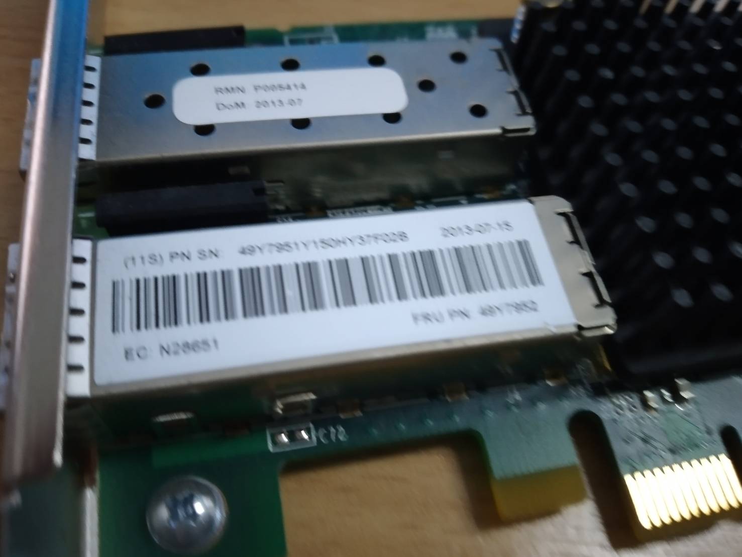 IBM 49Y7950 49y7952 IBM Emulex 10 GBE PCI Express 2.0 x8 Virtual Fabric Adapter