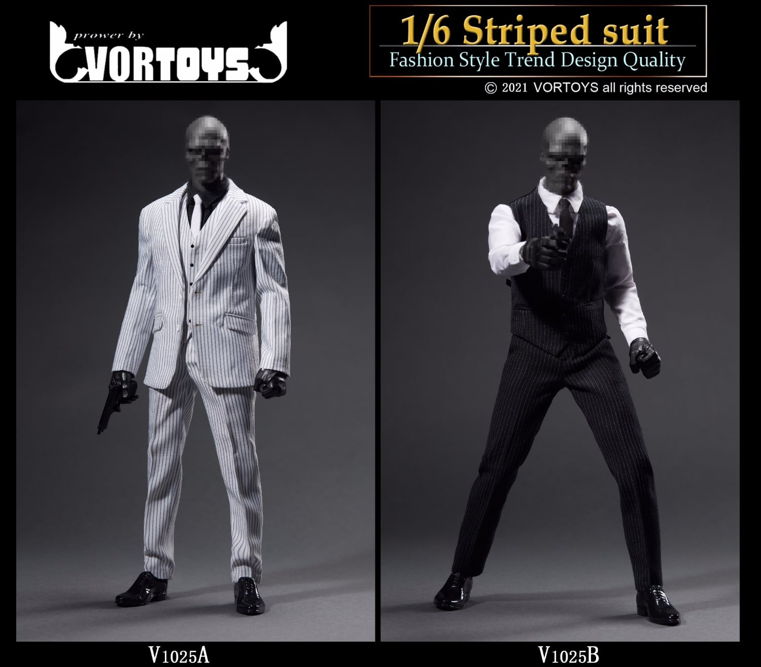 [สั่งจอง]VORTOYS V1025 1/6 : Men's Striped Suit