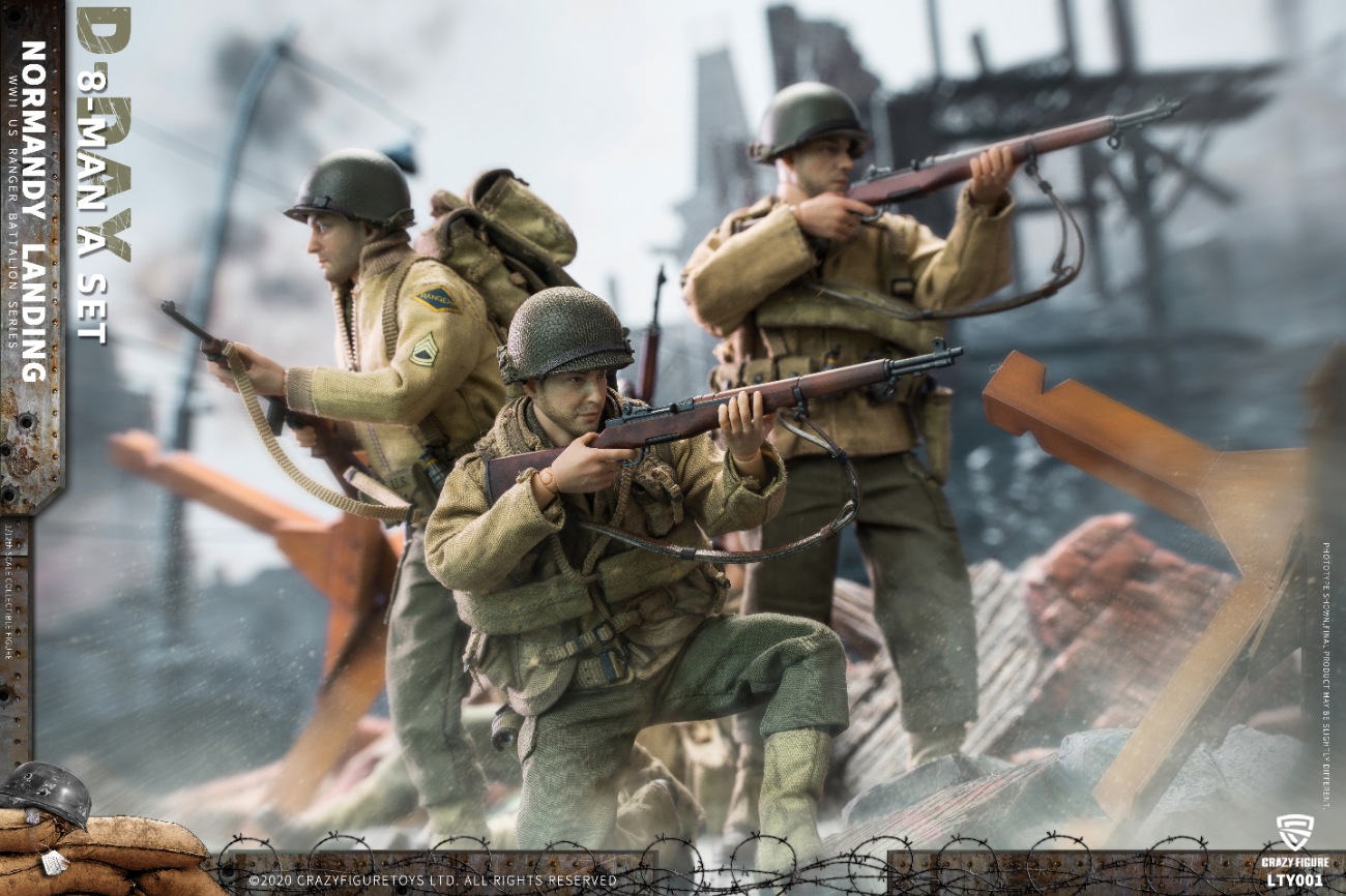 [สั่งจอง] Crazy Figure LTY001 1/12 : WWII U.S. Army On D-Day Deluxe Edition