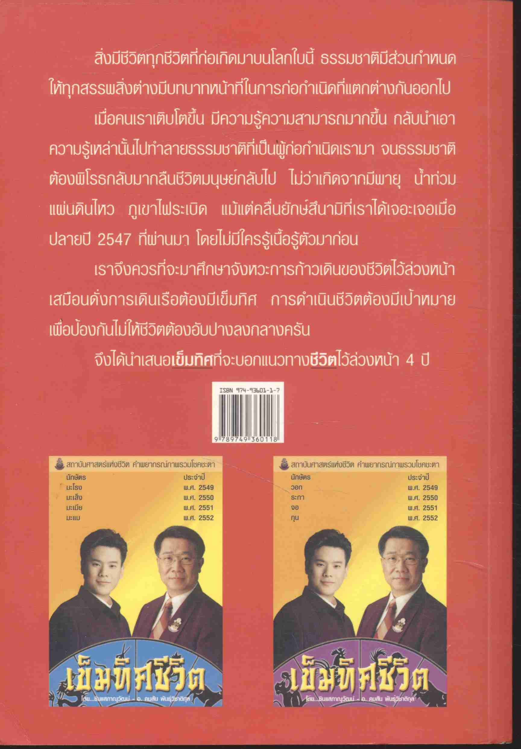 เข็มทิศชีวิต คำพยากรณ์ภาพรวมโชคชะตา ระหว่างปี พ.ศ. 2549-2552 นักษัตร ชวด ฉลู ขาล เถาะ