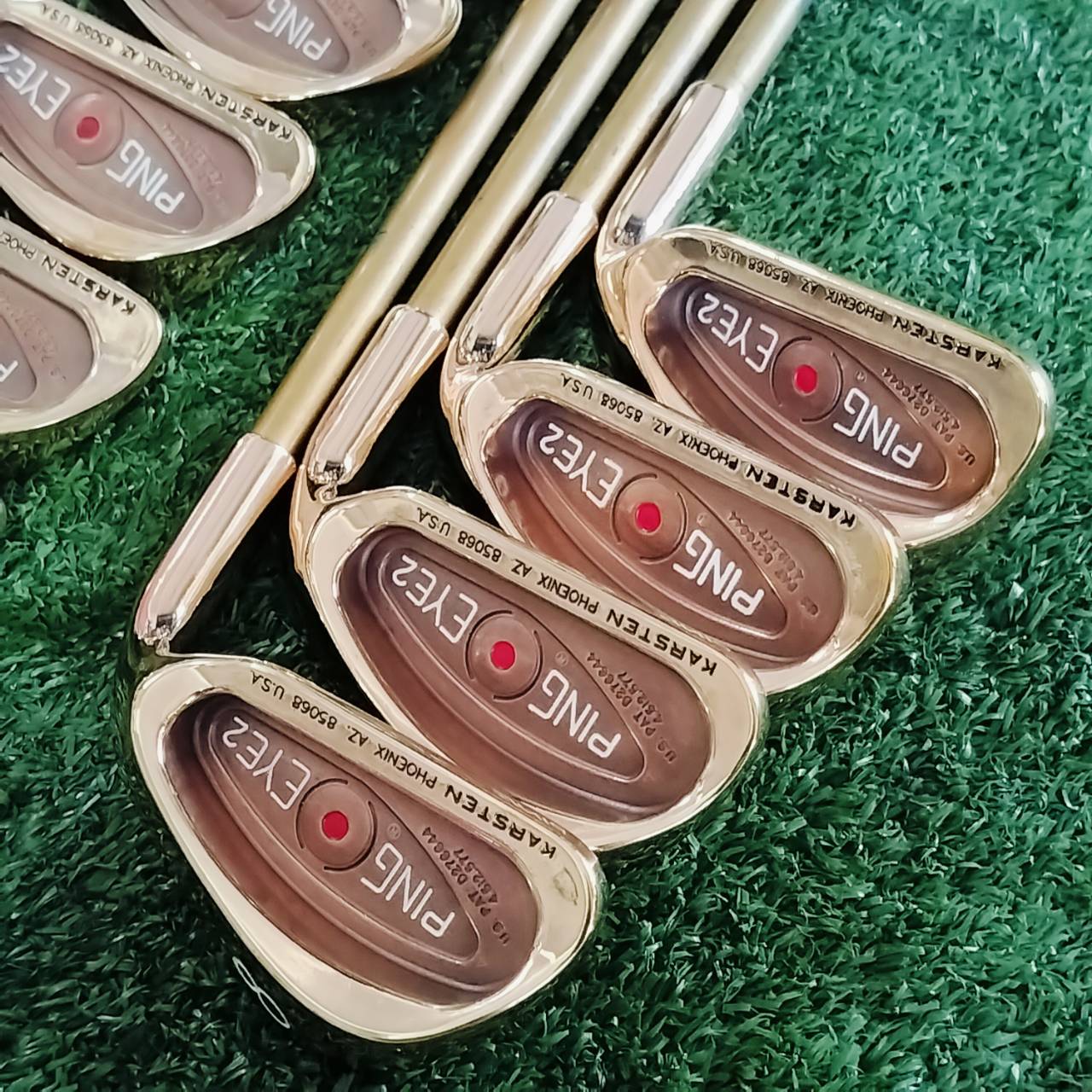 ชุดเหล็ก PING EYE2 ทองแดง!!! BECU BERYLLIUM COPPER ขัดให้แล้ว สวยจัดๆๆ ตอนราคาแพงมากๆ และหายากมากค่ะ ไม้กอล์ฟพรีเมี่ยมมือสอง ของแท้ By NakaraLuxurious