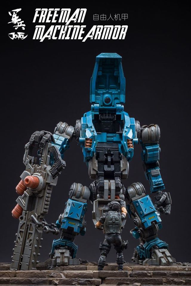 [สั่งจอง]จักรกลกระดูกเหล็ก ทะเลทรายและสายลม JOYTOY 1/18 81921011/2 Free man tactical mecha [Blue Ver./Sandy Ver.]