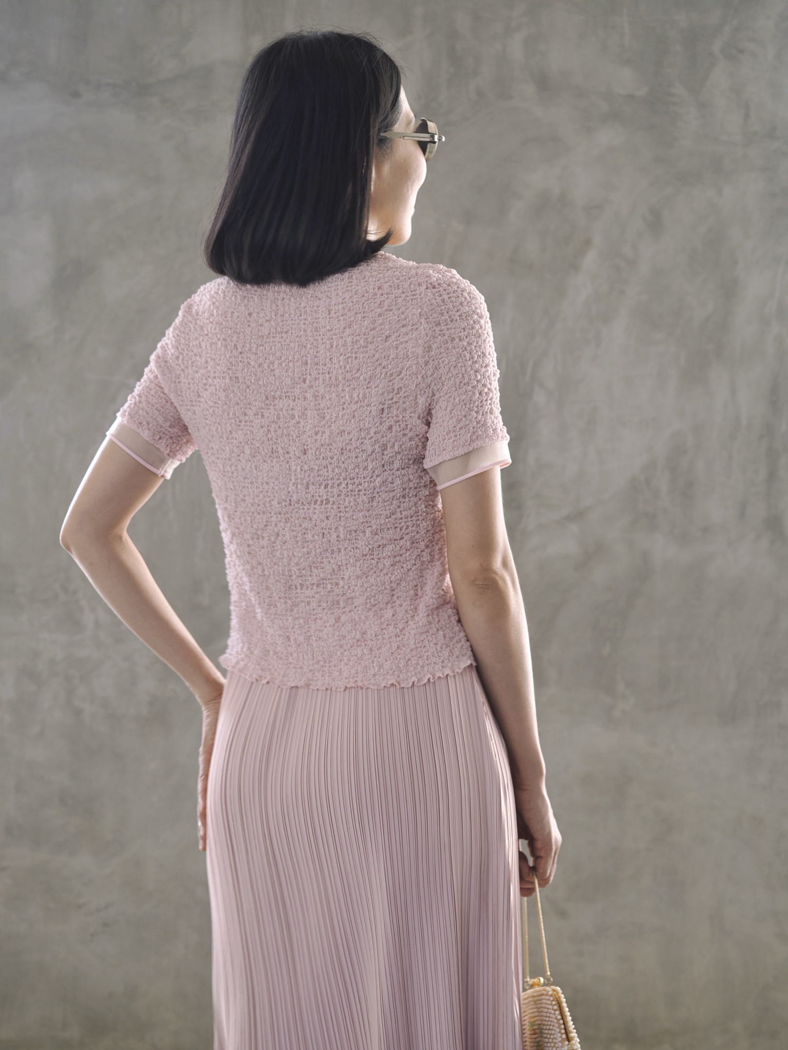 ปรับราคาลง20%!! 2MUAY รุ่น GJO1448 เสื้อพลีทคุณภาพ SMOCK PLEATED TOP 6 สี FREE SIZE