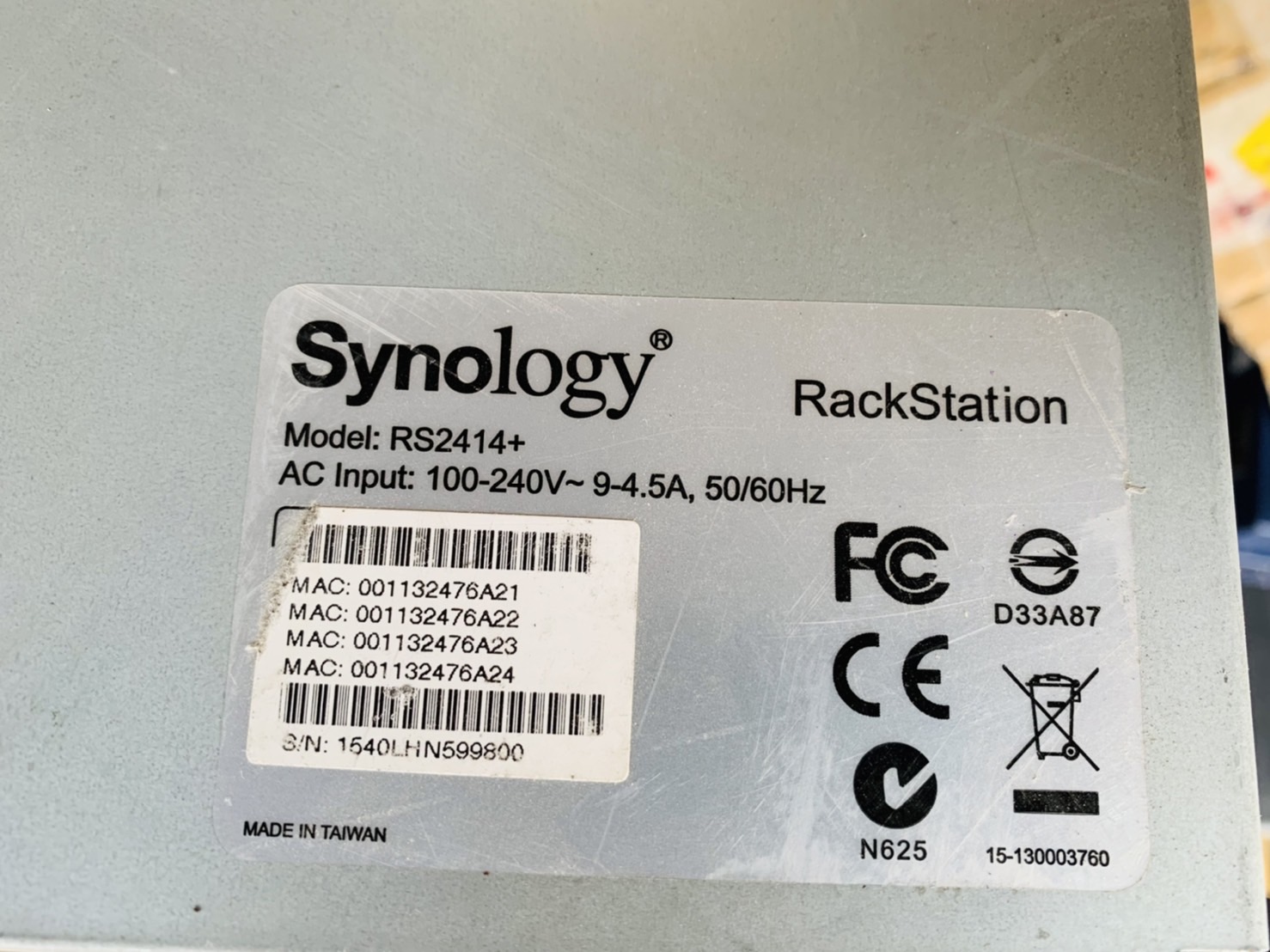 Synology RackStation RS2414+ 12 Bay 2U Rack NAS