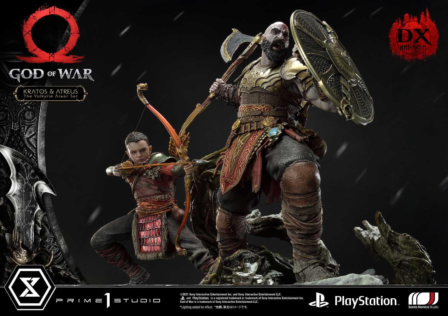 [สั่งจอง]Prime 1 Studio UPMGOW-03DX 1/4 : God of War - Kratos & Atreus The Valkyrie Armor Set (Deluxe Version)