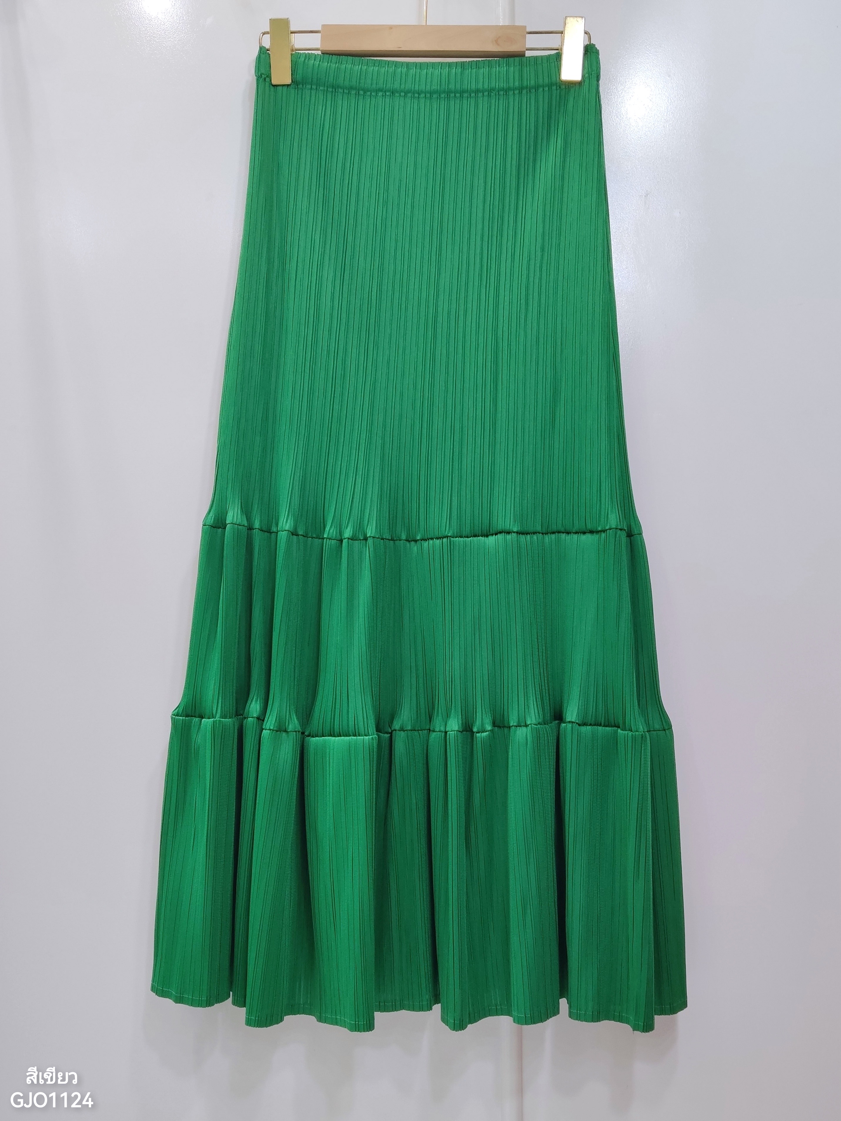 ปรับราคาลง20%!! ยาว 34นิ้ว! 2MUAY รุ่น GJO1124 กระโปรงพลีทคุณภาพ RIPPLE PLEATED SKIRT 10 สี FREE SIZE