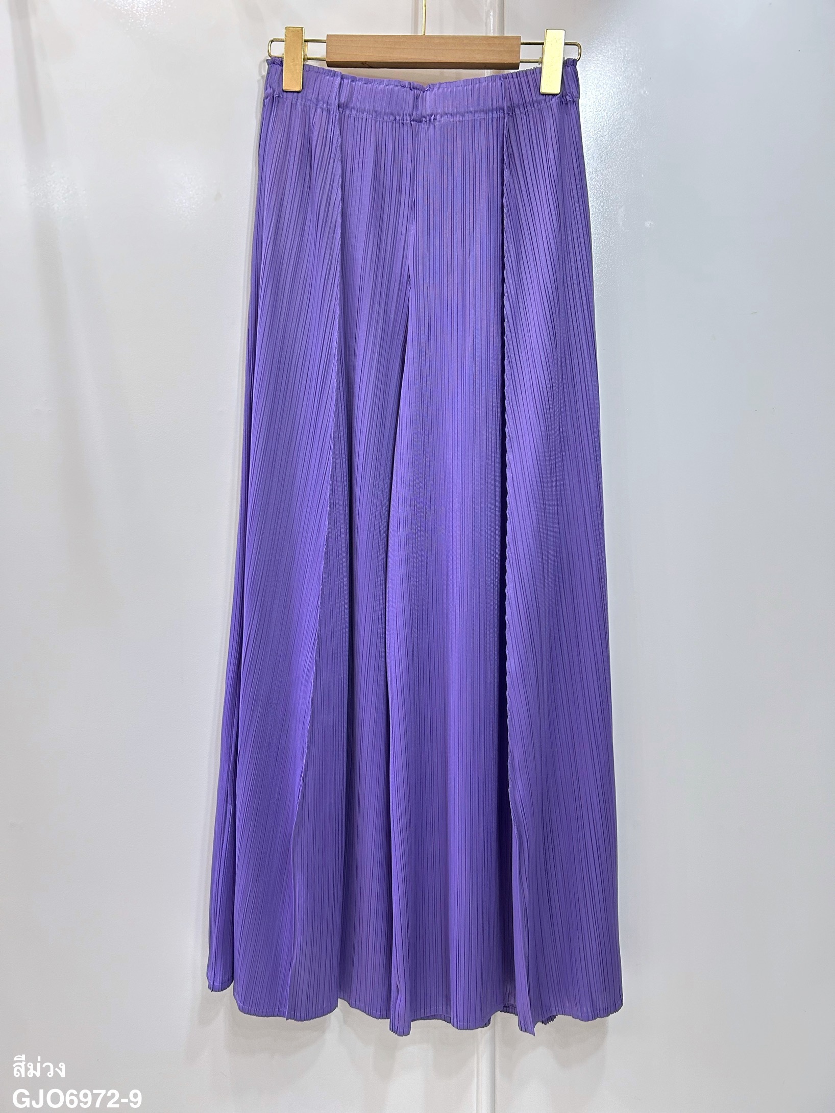 ยาว37.5"นิ้ว! 2MUAY กางเกงผู้หญิง กางเกงพลีทคุณภาพ รุ่น GJO6972 WIDE LEG PLEAT PANT FREE SIZE
