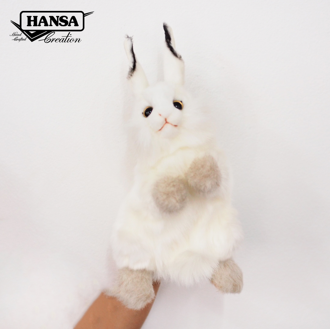 7156 White Rabbit Puppet 34 cm.H