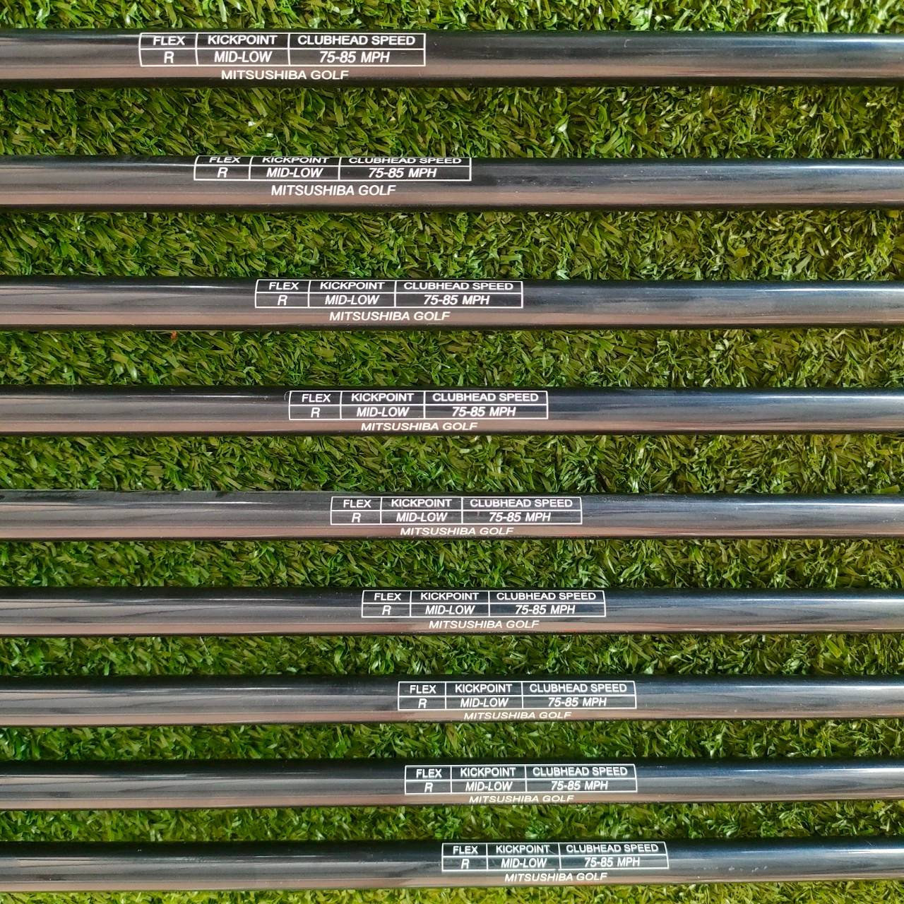 ชุดเหล็ก MITSUSHIBA HES HYPER ELASTIC STEEL ของใหม่!! มีเหล็ก 3-9 เเละ PW SW ก้าน PROFILE SERIES FLEX R สภาพสวยนางฟ้า ยกเว้นกริพ เริ่มมีตำหนินิดหน่อย ไม้กอล์ฟมือสอง ของแท้ BY NakaraLuxurious