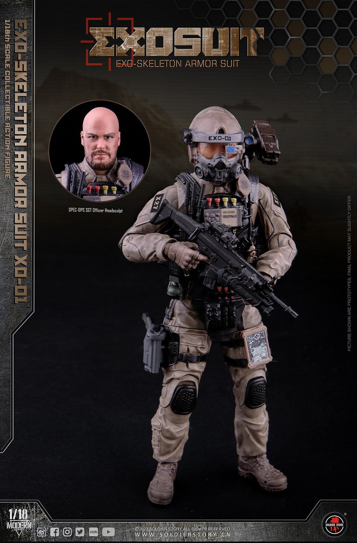 [พร้อมส่ง]SoldierStory SSE001 1/18 : EXO-Skeleton Armor Suit XO-01 Collectible Action Figure