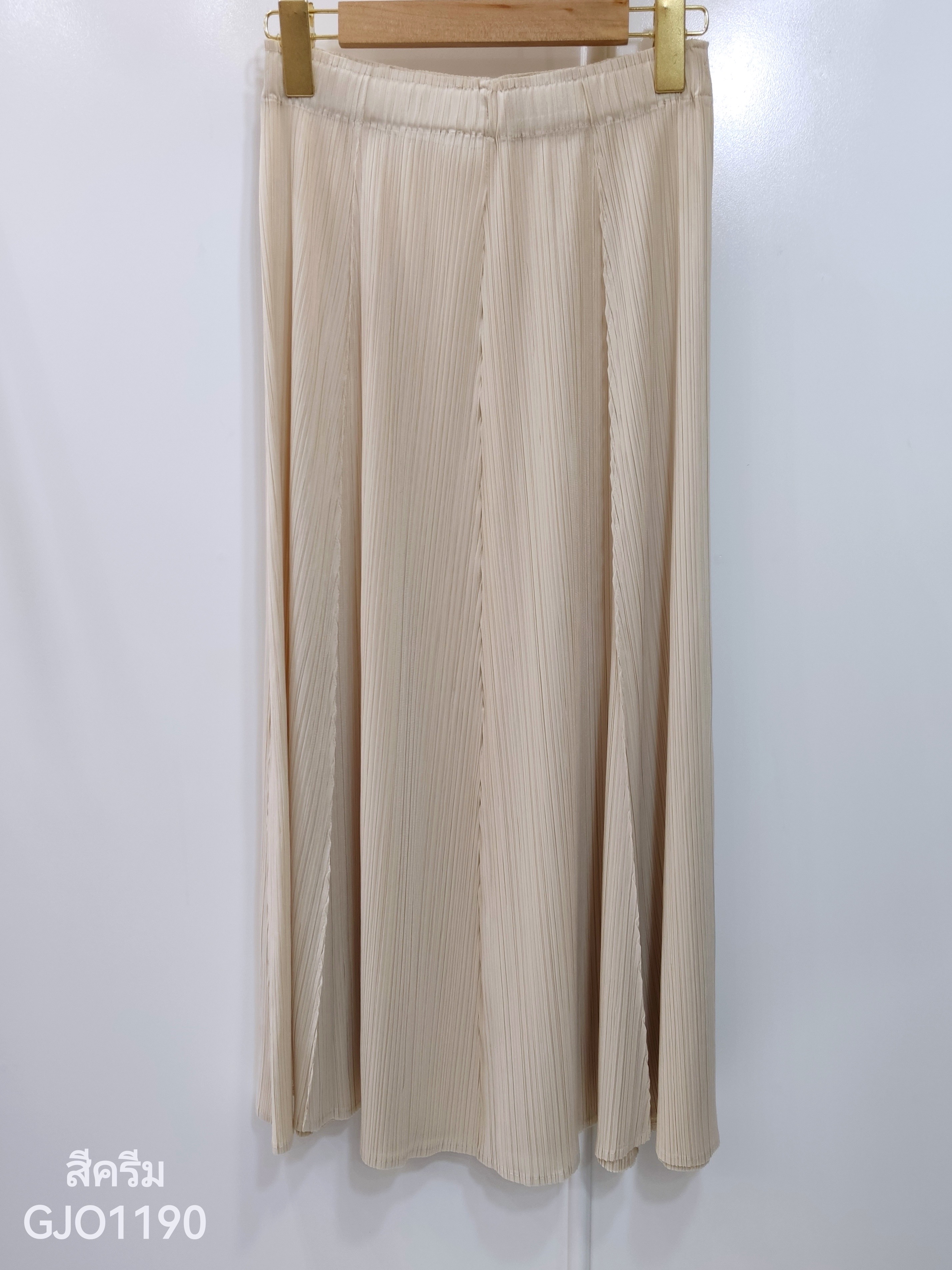 ปรับราคาลง20%!! ยาว 32.5นิ้ว! 2MUAY รุ่น GJO1190 กระโปรงพลีทคุณภาพ FLARE PLEATED SKIRT 8 สี FREE SIZE