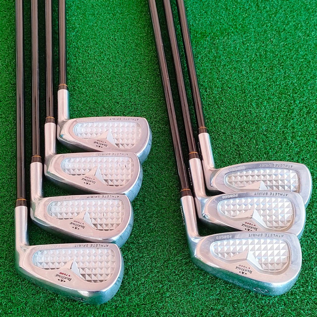 ชุดเหล็ก TOURSTAGE V7000 ATHLETE SPIRIT FORGED มีเหล็ก 4-9 เเละ PW ก้าน TOURSTAGE TDI-60H FLEX R สุดยอดเหล็ก FORGED พรีเมี่ยมตีง่าย จากประเทศญี่ปุ่น