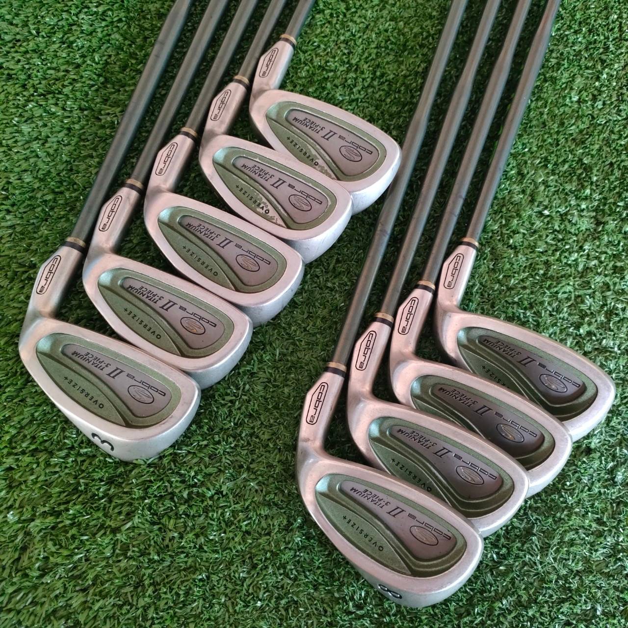 ชุดเหล็ก KING COBRA OVERSIZE+ มีเหล็ก 3-9 เเละ PW GW ก้าน HUMP IQ FLEK S หน้าเด้ง!! เสริมแผ่นไทเทเนี่ยม!! ไม้กอล์ฟมือสอง ของแท้ BY NakaraLuxurious