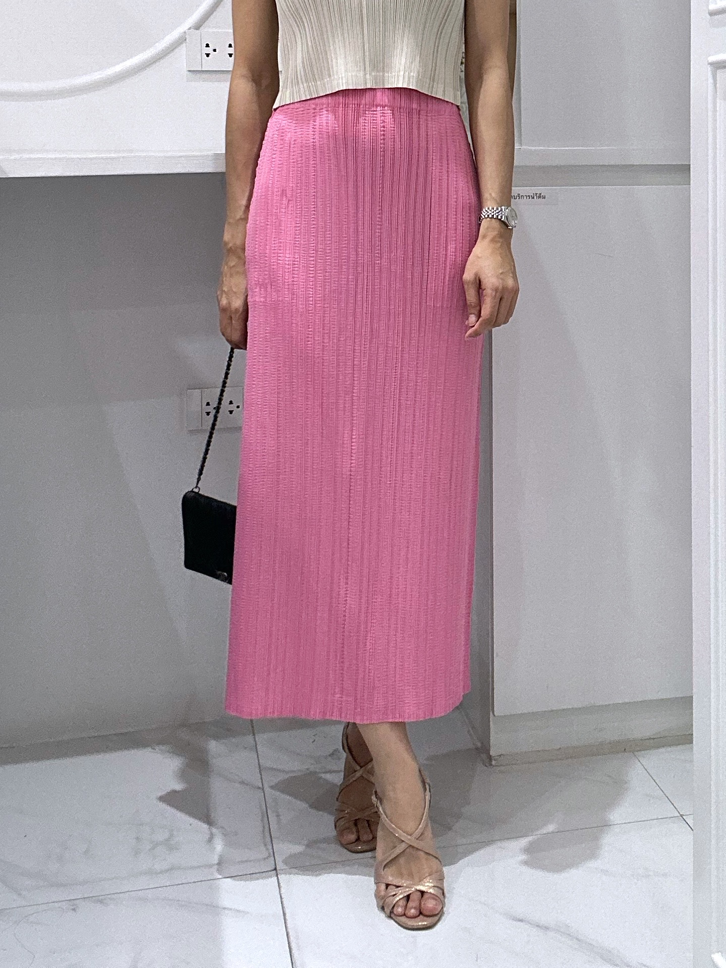 ปรับราคาลง40%!! ยาว 34.5นิ้ว! 2MUAY รุ่น GJO5110 STRAIGHT PLEAT SKIRT กระโปรงผู้หญิง กระโปรงพลีทคุณภาพ 8 สี FREE SIZE