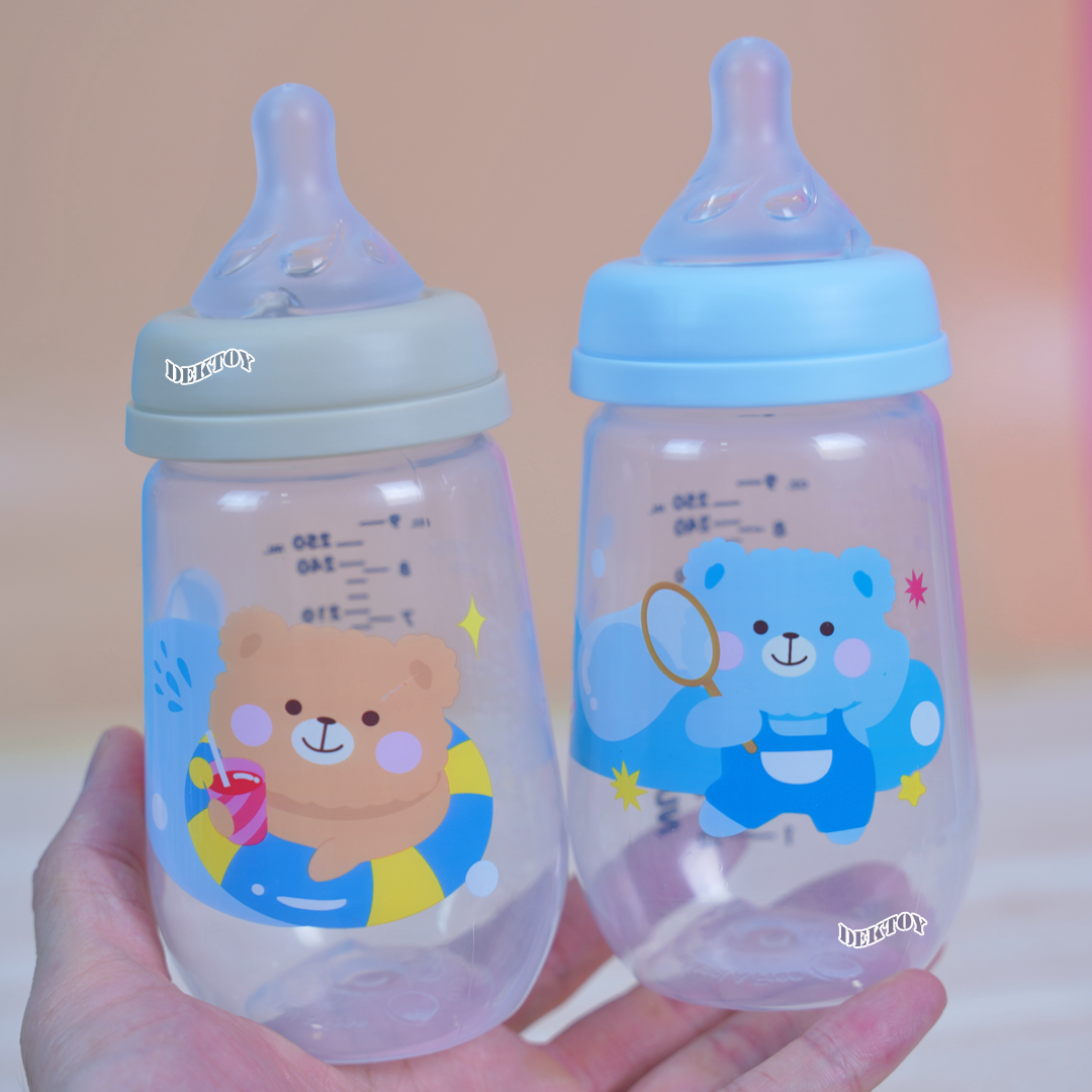 Nuebabe นูเบบ ขวดนมPPนูเบบคอกว้างรุ่นMellow พร้อมจุก Anticolic ไม่ดูดไม่ไหล 4ออนซ์/9ออนซ์