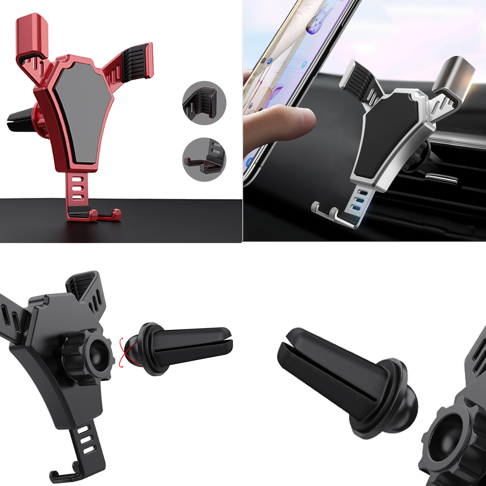 🔥Sale ลดราคา🔥 ที่จับมือถือ Set-2 ติดรถยนตร์ มี2รุ่น ช่องแอร์/กระจกมองหลัง ปรับหมุนได้ 360องศา วัสดุดแข็งแรง ดีไซน์สวยงาม
